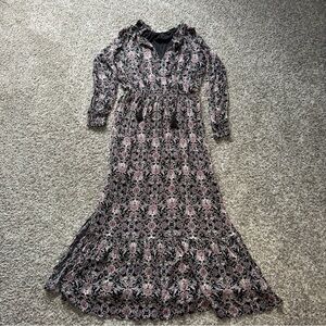 lovesick Long Sleeve Floral Maxi Dress -size medium